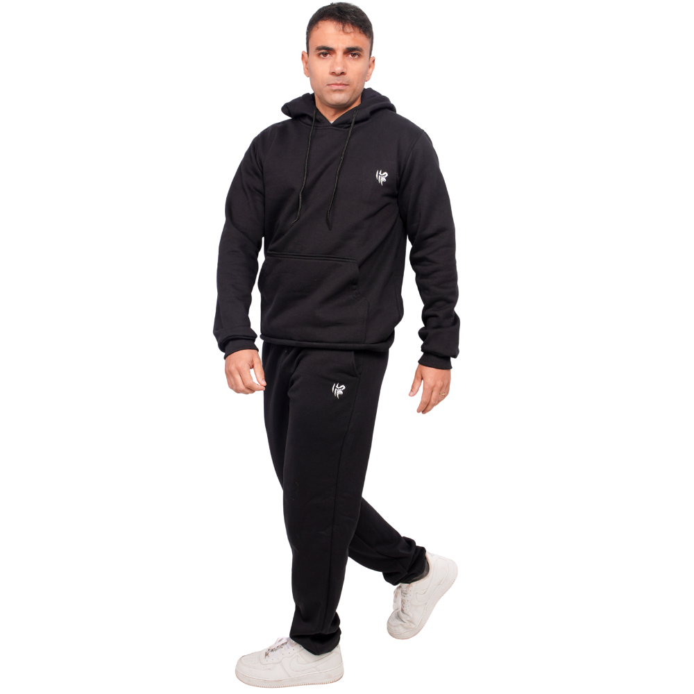 Kit KongFit Total Black – Jaqueta + Calça Moletom Conforto e Estilo