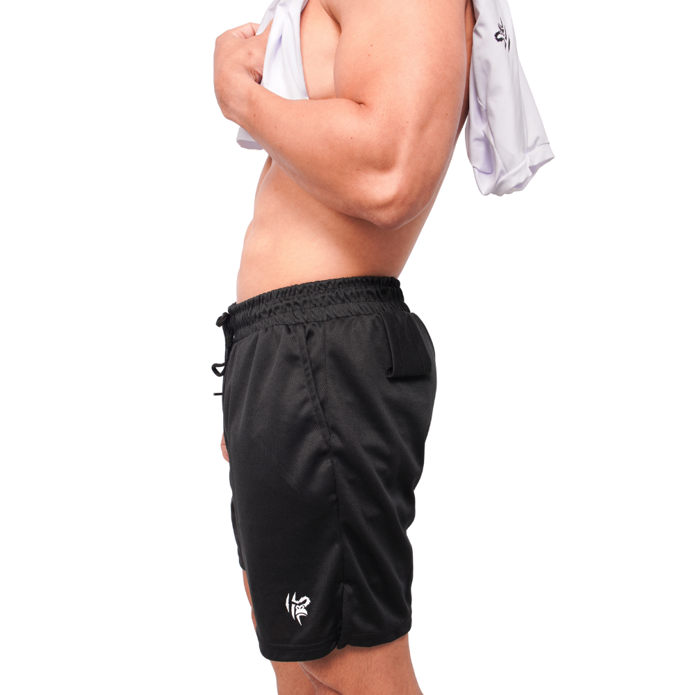 Kit 6 Peças Dryfit: 3 Camisas e 3 Shorts - Preto