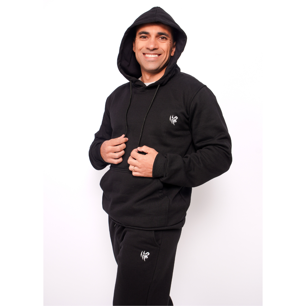 Kit KongFit Total Black – Jaqueta + Calça Moletom Conforto e Estilo